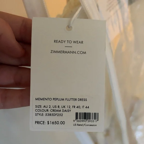 Zimmermann Memento Peplum Flutter Dress - Picture 6 of 7